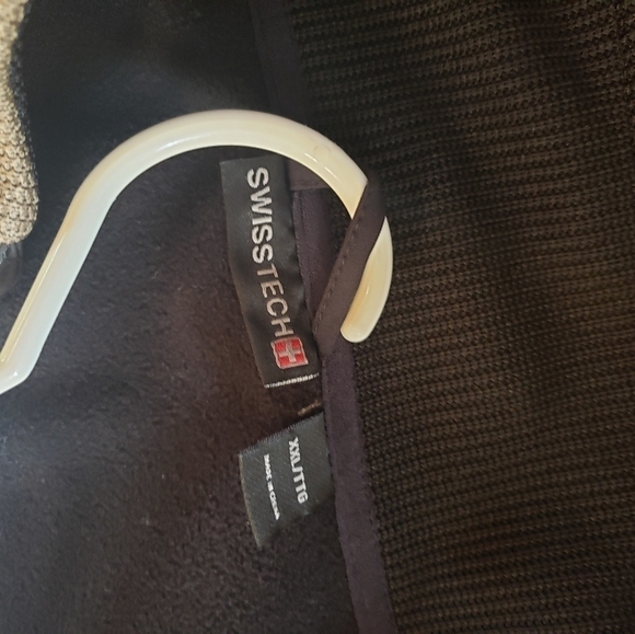 Swiss Tech Men's Sweater Knit Fleece Jacket - Picture 8 of 9